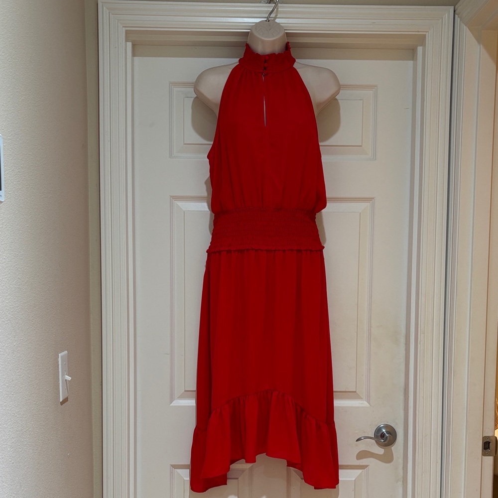 Vintage Like New CECE Elegant Red Halter Dress Size M